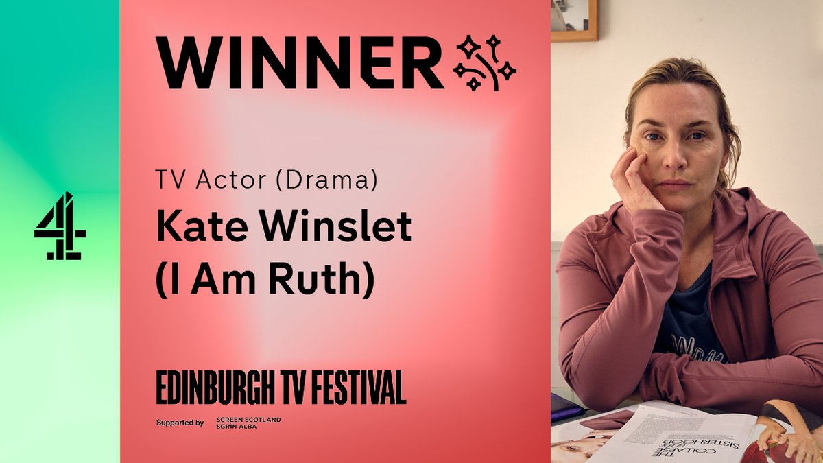 Kate Winslet picks up the TV actor (Drama) award for her incredible performance in Bafta-winning I Am Ruth 🌟

#EdTVAwards

channel4.com/programmes/i-am