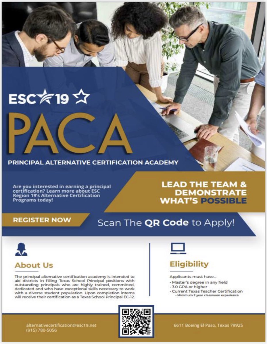 Teresa Hinojos (@teresa_hinojos) on Twitter photo There’s still time left to apply! Tag anyone that should start their journey to become an administrator. <a href="/ESCRegion19/">ESC-Region 19</a> @TPCP_Region19 <a href="/Liz_C_Bonilla/">Elizabeth Bonilla</a> <a href="/Teran_Jesse1/">Jesus J. Teran</a> <a href="/EHinojosESC19/">Eddie Hinojos</a> <a href="/michellew925/">Michelle Wagoner</a> <a href="/Alejand65005287/">Alex Armendariz</a> #WeR19 There’s still time left to apply! Tag anyone that should start their journey to become an administrator. <a href="/ESCRegion19/">ESC-Region 19</a> @TPCP_Region19 <a href="/Liz_C_Bonilla/">Elizabeth Bonilla</a> <a href="/Teran_Jesse1/">Jesus J. Teran</a> <a href="/EHinojosESC19/">Eddie Hinojos</a> <a href="/michellew925/">Michelle Wagoner</a> <a href="/Alejand65005287/">Alex Armendariz</a> #WeR19
