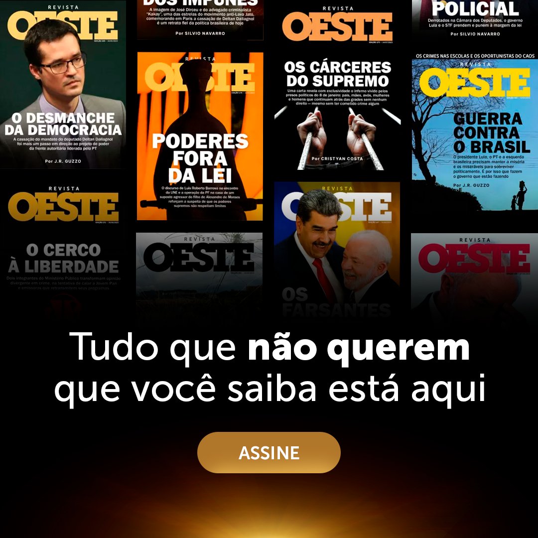 revistaoeste's tweet photo. A Revista Oeste não depende de dinheiro público. Por isso, falamos o que pensamos. Nossos compromissos são com a liberdade e com você.