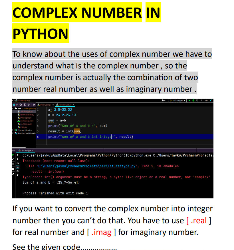 jaykumar_tw's tweet photo. do you know we can also tackle the complex number in python by few lines of code . Try this 

#Python
#PythonProgramming
#Coding
#Programming
#CodeNewbie
#Tech
#SoftwareEngineering
#DataScience
#MachineLearning
#ArtificialIntelligence
#WebDevelopment
#PythonCommunity
#coding https://t.co/hPsycUkOO0