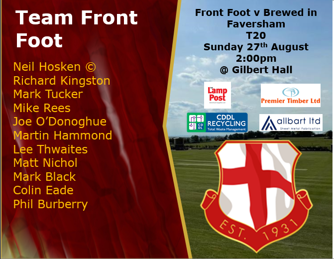 Ahead of this Sunday's Andy H. Memorial match, here are the 22 taking the field. The bar will be open from midday, and anyone who played with or knew Andy is more than welcome! The game will be live streamed, and the link will be posted here before play commences. #MCC