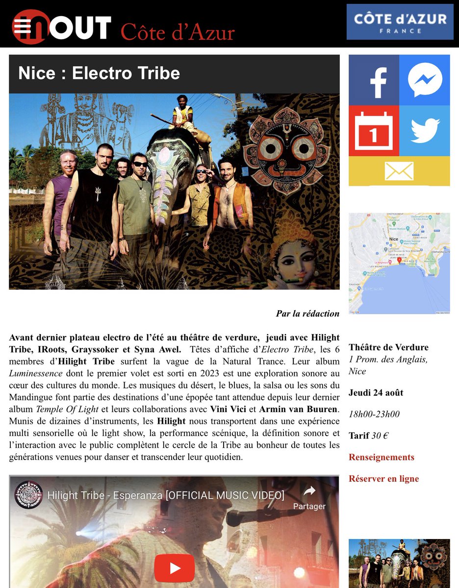 ICotedazur's tweet photo. De la bonne vibe ce soir au théâtre de verdure #electrotribe #Nice #CotedAzurFrance https://t.co/duPDENEDLD https://t.co/TJgZnySzQp