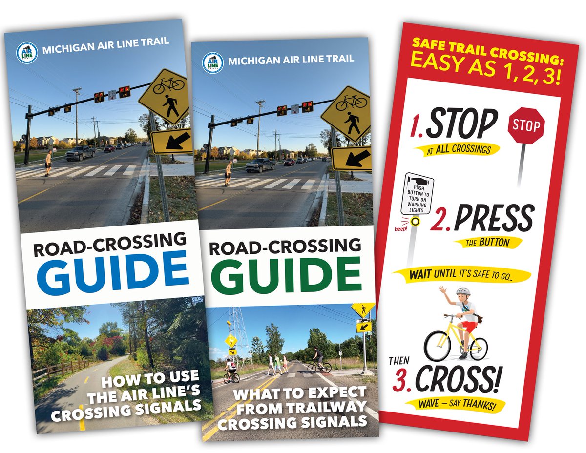 Would you like to learn more about how the road crossing signals work on the Air Line? Register for our Family Trail Ride &amp; Safety Event, this Saturday at 11am at Gunnar Mettala Park in Wixom. Safety presentation, ride with cider &amp; donuts after. Free. miairlinetrail.com