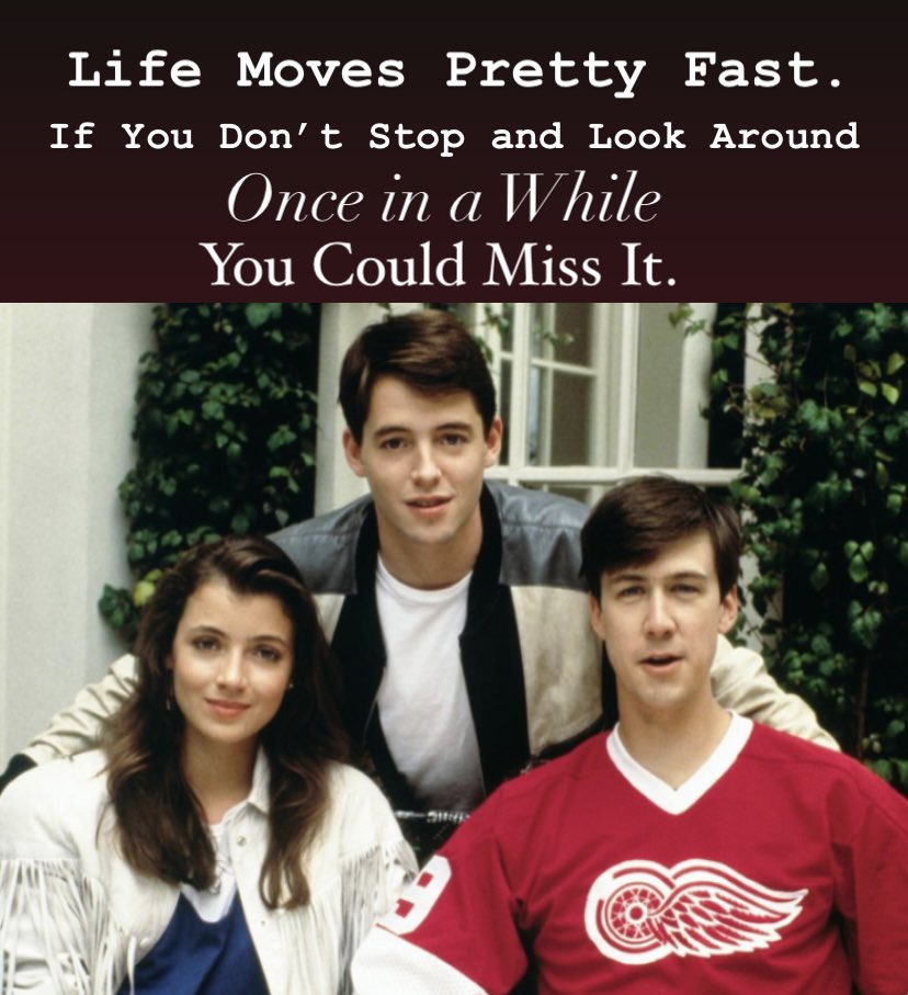This Hits Harder the Older You Get. 

#ferrisbuellersdayoff #ferrisbueller #growingup #lookingback #life