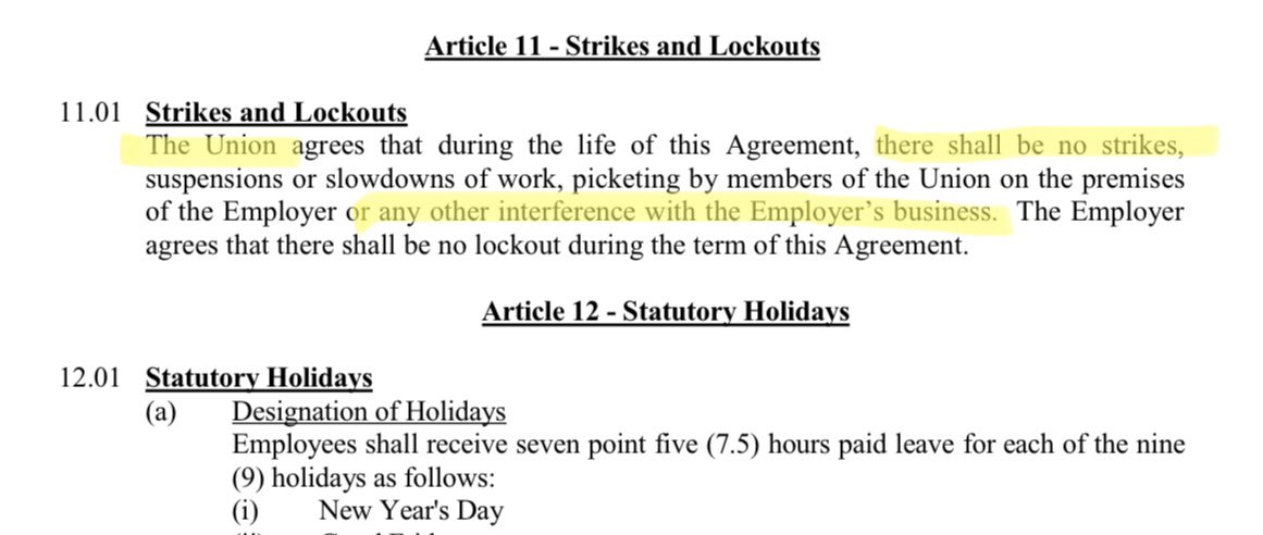 fruitkate's tweet photo. meanwhile their collective agreement prohibits them from ever going on strike https://t.co/8nnzfq50xL