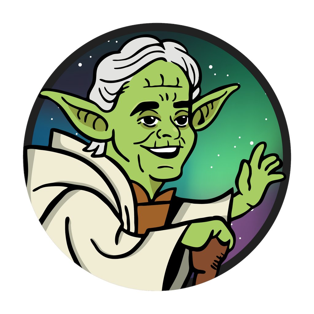vertiqalco's tweet photo. Marketing Yoda character complete! I love combining branding and character/mascot design. There will be so many opportunities to use a fun voice &amp; tone as a through line while Jeff teaches his workshops and creates content. Next, I'll show you the logo lockup! #branding https://t.co/AAkI7YqMRs