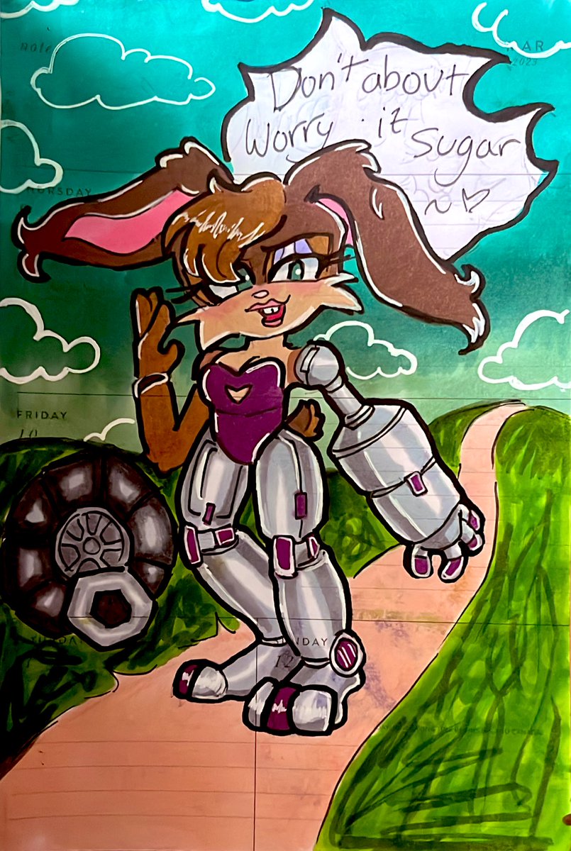 jules_art7's tweet image. Bunnie Rabbot from 1998 needed some love 🫶🏻 
#Sonicart #Sonicsketchbook #SonicTheHedeghog #SonicTheHedgehogFanart #Bunnierabbot #Sonicshow