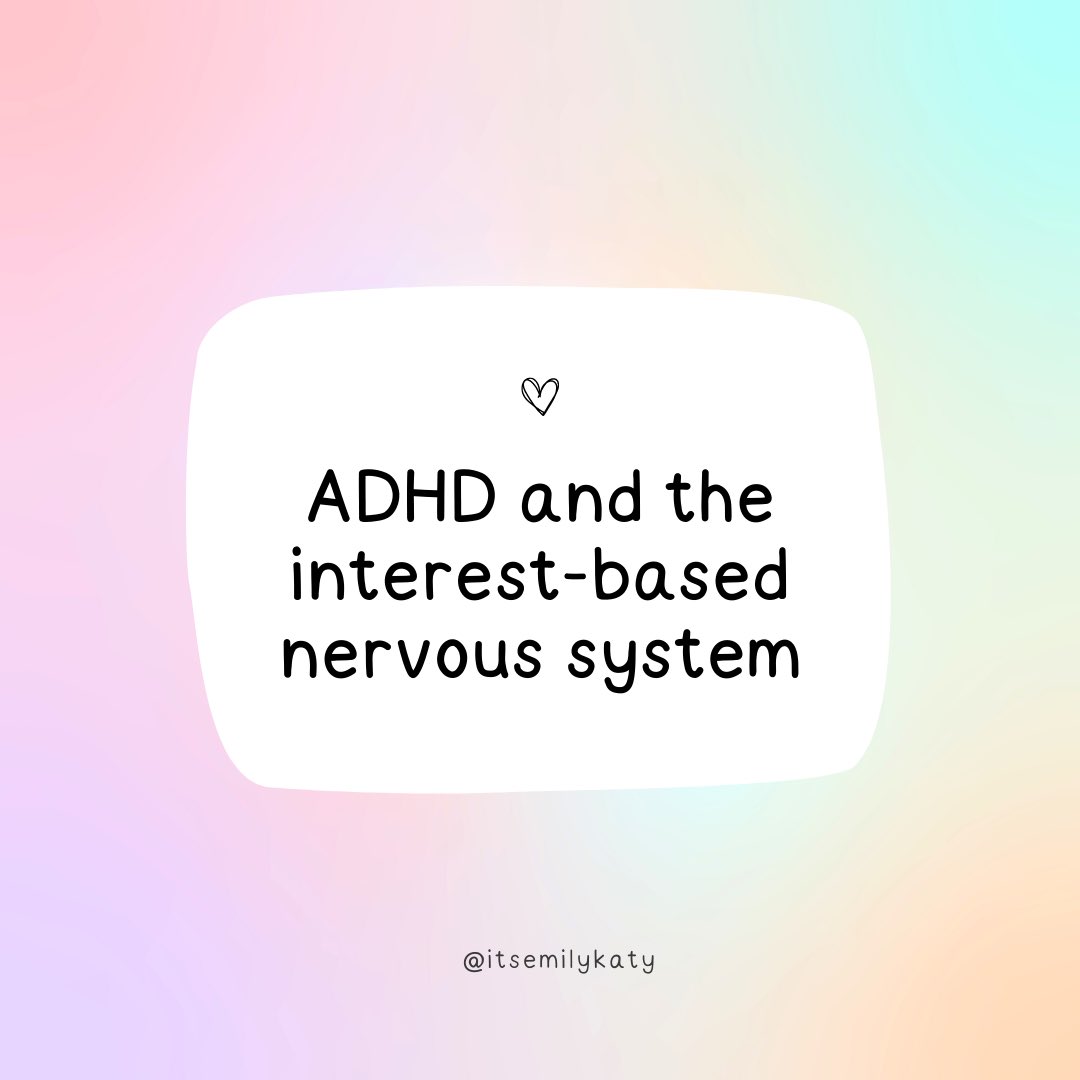 ADHD and the interest-based nervous system 🧠 - a thread.