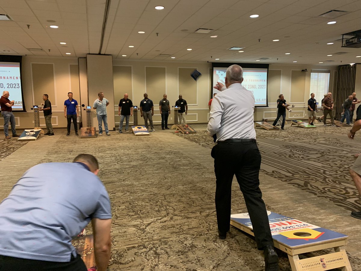 Beags_Beagle's tweet photo. Absolutely great couple of days with our entire team. Driving Change is our job but we also know how to have fun and build cohesion…cornhole! 😂 #TeamCAC @usacac https://t.co/iEyymoASWk