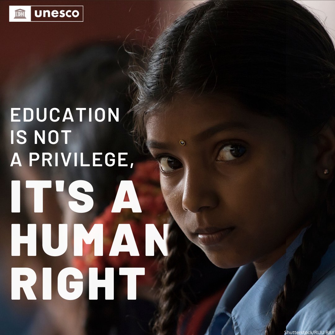 A reminder: Education is a human right no matter who and where you are.

#RightToEducation