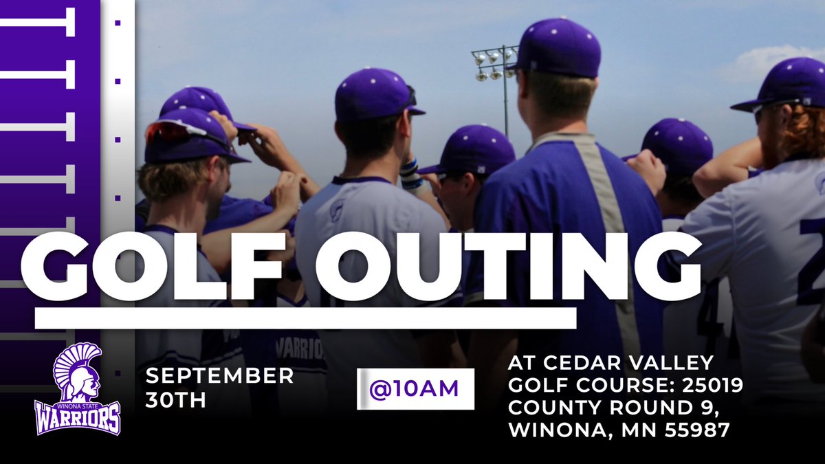 Warrior baseball alumni, friends and family The Golf Outing is right around the corner ⚾️⛳️ 
Link for more info: warriorbaseballcamps.com/warrior-baseba…