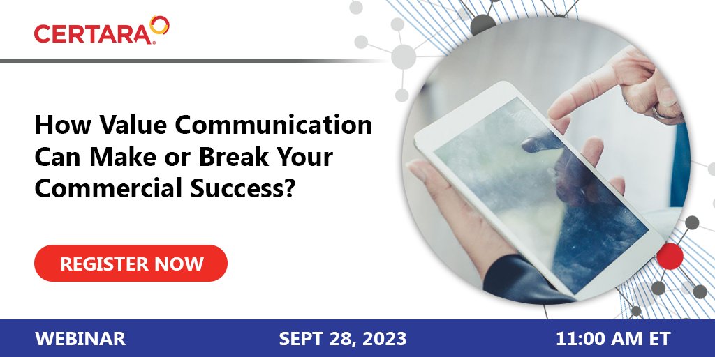 Certara's tweet image. Are you struggling to effectively communicate the value of your products or services in today’s competitive market? Join our September 28th webinar, where we dive into the critical role of #valuecommunication in determining your commercial success. ow.ly/WAfj50PCXh4
