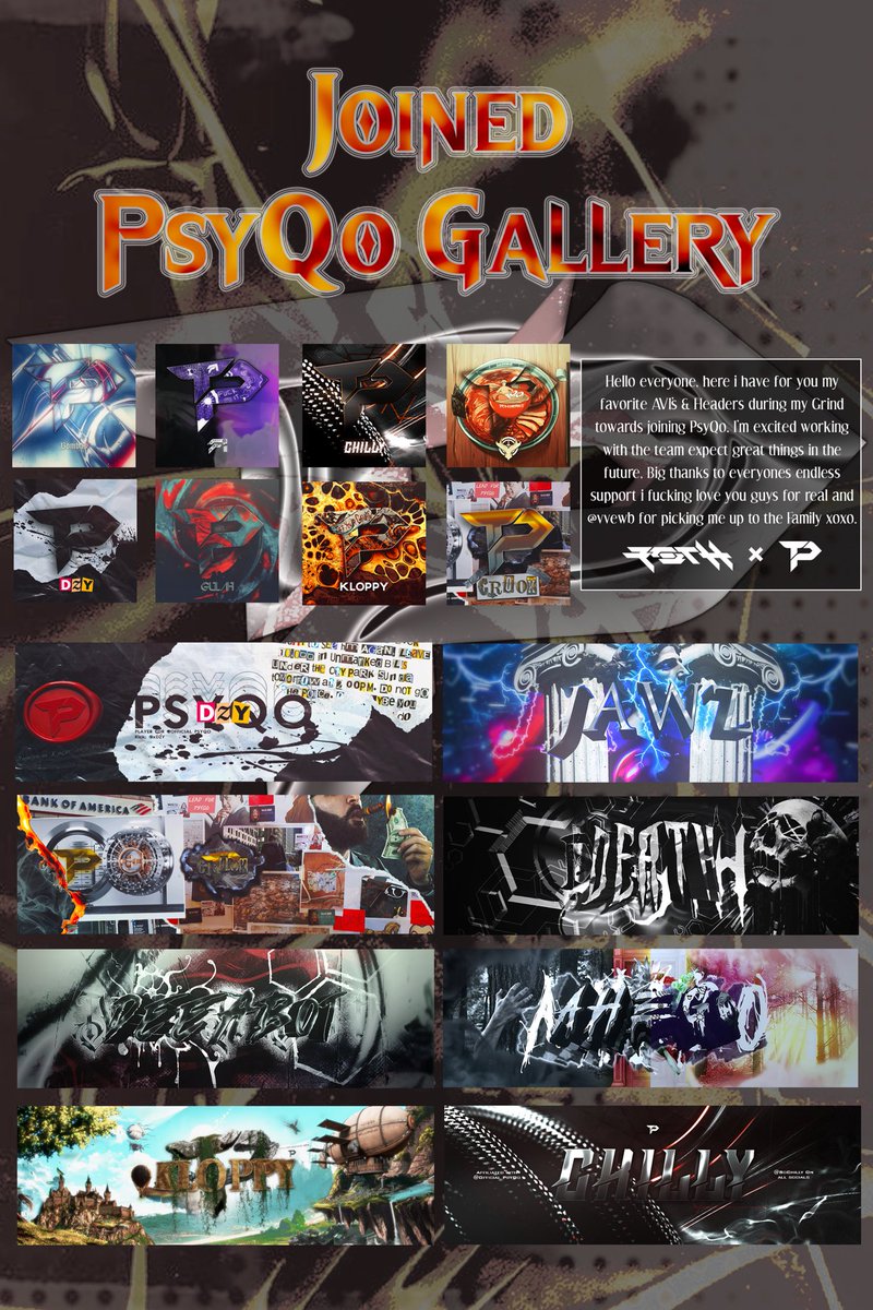 Joined <a href="/PsyQoGallery/">PsyQo Gallery ✨</a> 🔥🔥🔥