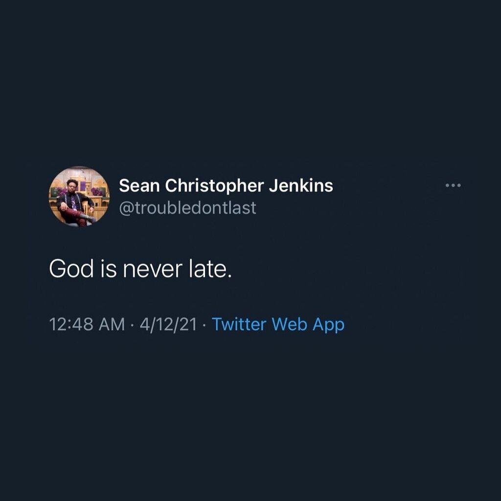 troubledontlast's tweet photo. You are not just waiting in vain. There is a purpose behind every delay. #godstimeisthebesttime
God's delays are not God's denials. #godisontime
God doesn't NEED a human schedule to accomplish a DIVINE PURPOSE. Some of the best stuff God will do in you⦠https://t.co/MUDO1lSQ7u https://t.co/ezS1fAVRXq