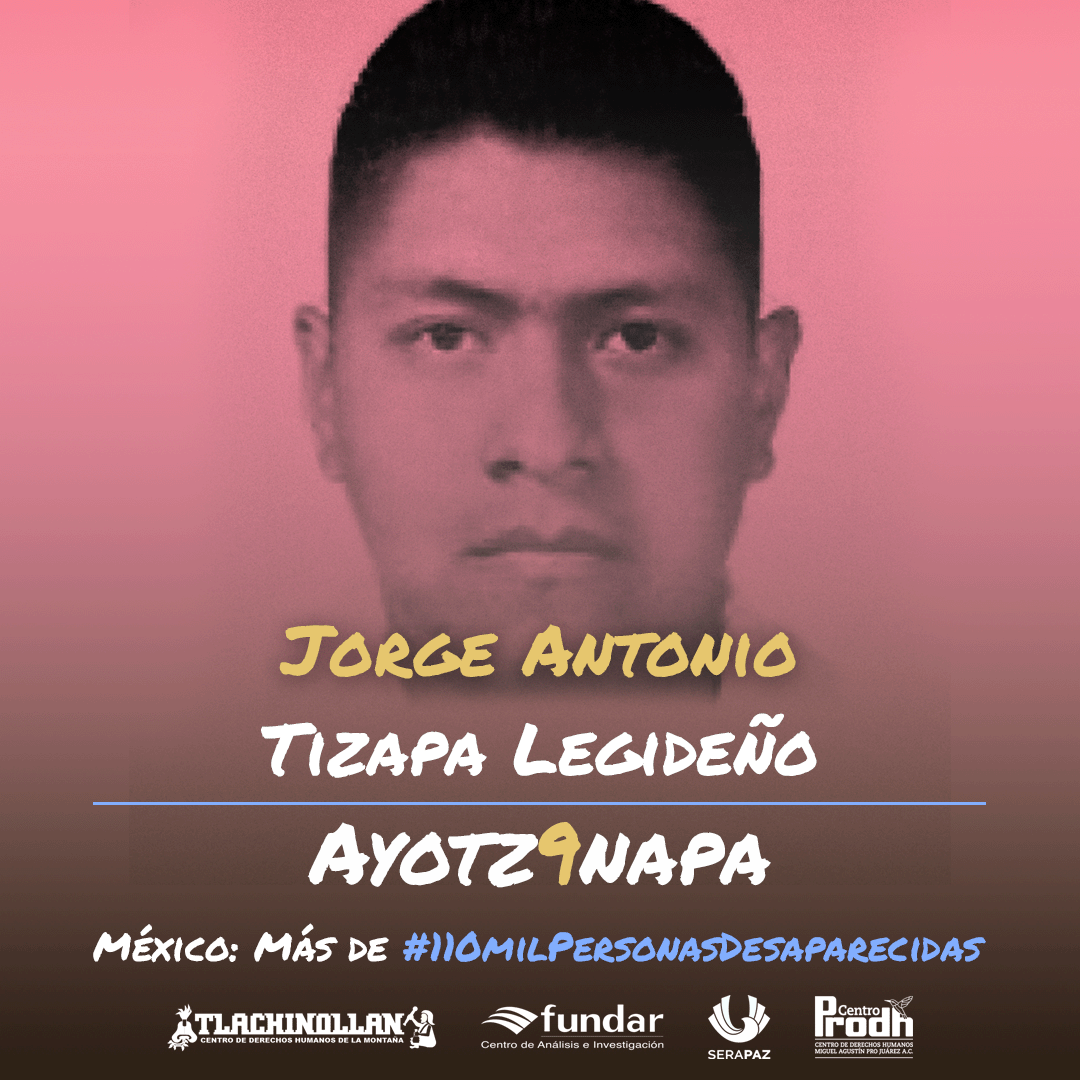 CentroProdh's tweet photo. #Ayotzinapa9años  🐢 
Hoy nombramos a Jorge Antonio Tizapa Legideño. Por él y por las más de #110milPersonasDesaparecidas en México.  

¡Hasta que haya verdad, hasta que haya justicia!  

#43x43 https://t.co/9bI3djwgdA
