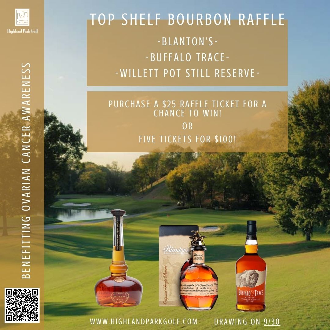 Looking to enhance your collection? Enter in our Annual Top Shelf Bourbon Raffle for a chance to win all 3!! 
Benefitting Ovarian Cancer Awareness!
highlandparkgolf.troon.shop/products/bourb…