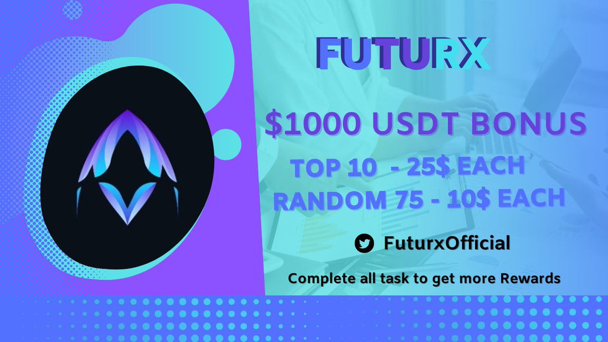 NFT Venture || Web 3.0 🧭 (@nftventurepro) on Twitter photo FUTURX X NFT Venture 😍😍
Rewards: 1000 USDT Bonus
✅ Follow
<a href="/NFTVenturePro/">NFT Venture || Web 3.0 🧭</a>
&
@FuturxOfficial
✅ Like/RT & Tag 3 friends
✅Gleam: gleam.io/wT2aN/futurx-n…
Complete simple task & claim your rewards
🔥Top 10 participants ~ 25 USDT
🔥75 lucky participants ~ 10 USDT FUTURX X NFT Venture 😍😍
Rewards: 1000 USDT Bonus
✅ Follow
<a href="/NFTVenturePro/">NFT Venture || Web 3.0 🧭</a>
&
@FuturxOfficial
✅ Like/RT & Tag 3 friends
✅Gleam: gleam.io/wT2aN/futurx-n…
Complete simple task & claim your rewards
🔥Top 10 participants ~ 25 USDT
🔥75 lucky participants ~ 10 USDT
