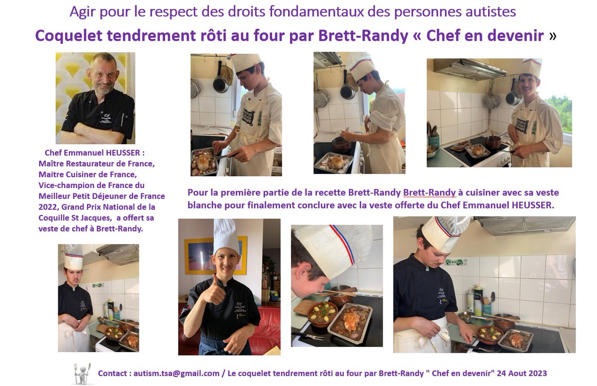 INCLUSION : Le chef Emmanuel HEUSSER (Meilleur Table Gastronomique de France 2020 par Tables&amp;Auberge de France, encourage régulièrement Brett-Randy pers #autiste  et chef en devenir. <a href="/Chef_e_heusser/">Chef Emmanuel HEUSSER</a> <a href="/ggomez_chef/">Guillaume Gomez</a> <a href="/gillespudlowski/">Gilles Pudlowski</a> <a href="/Sandrineprim/">Sandrine Prim</a> <a href="/Autisme_France/">Autisme France</a>