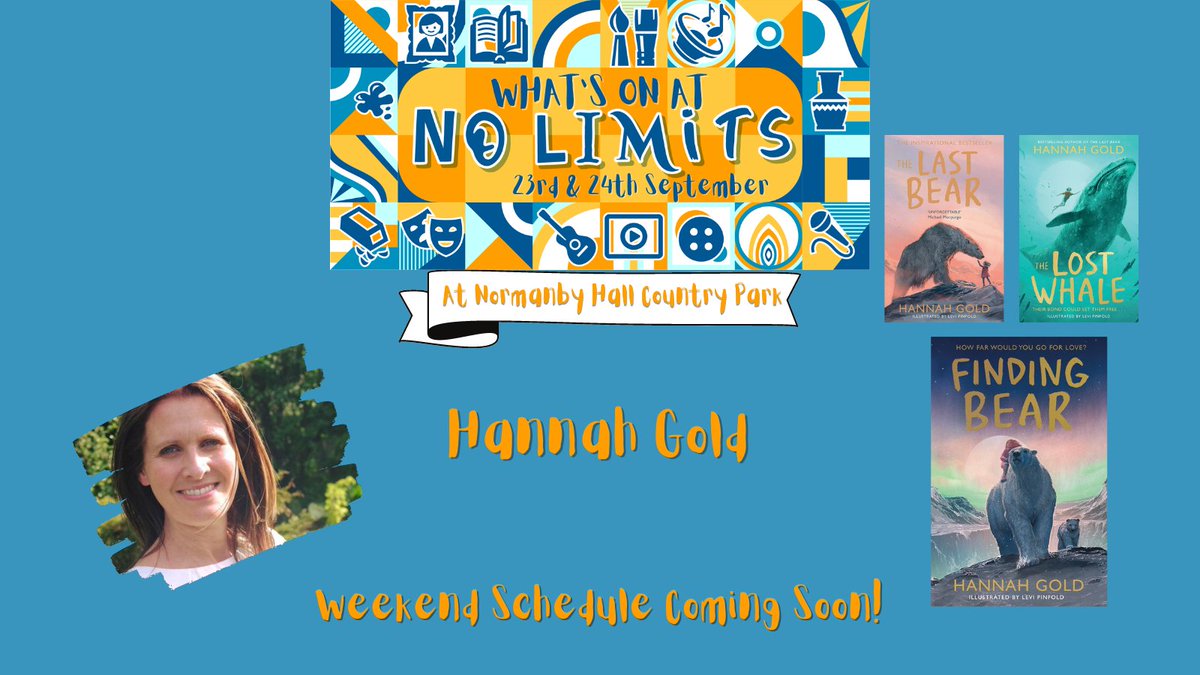 Look who our next author to be announced for #nolimitsfestival is! None other than #BluePeter Book Award winner, @HGold_author 🐻🐋🔍🐻

Hannah will be coming with her brand new book - #FindingBear, the sequel to #TheLastBear and on super duper early release for No Limits! 🎉