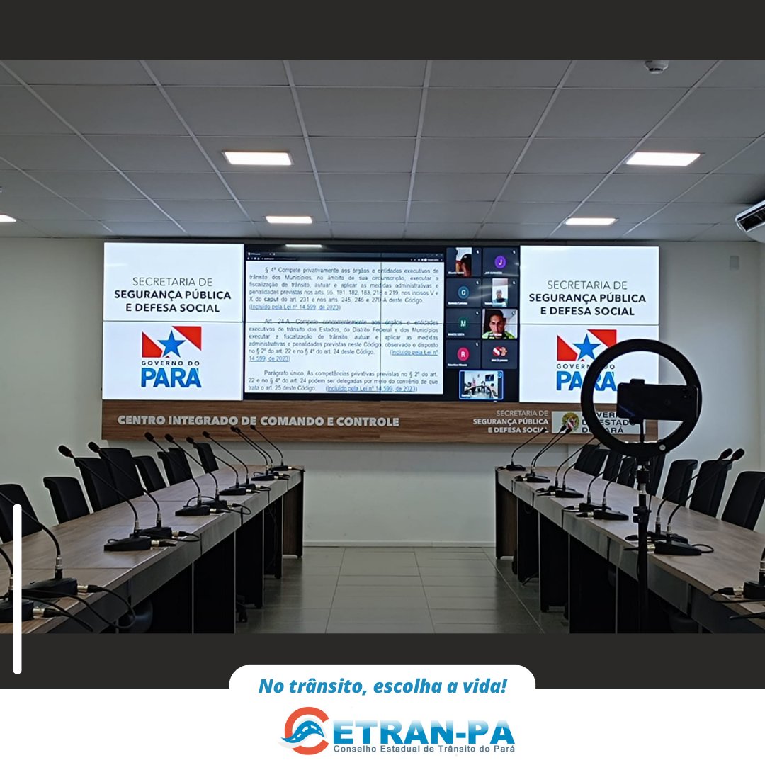 CetranPara's tweet photo. ✔ CETRAN MEDIA REUNIÃO COM DETRAN E ÓRGÃOS MUNICIPAIS DE TRÂNSITO SOBRE AS MUDANÇAS TRAZIDAS PELA LEI Nº 14.599/23.

👉 "No trânsito, escolha a vida." 🚨

#segup #cetran https://t.co/rYMwlOHxGY