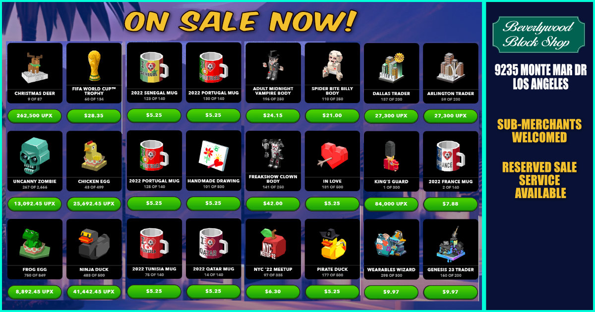 BamTech_01's tweet image. On Sale NOW at Beverlywood Block Shop. 9235 MONTE MAR DR, Los Angeles. #upland #blockexplorer play.upland.me/nft-shop/block…