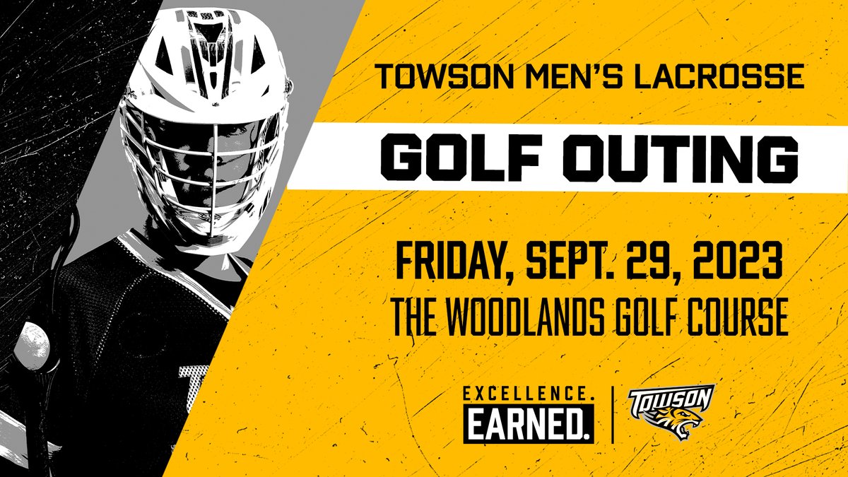 The 2023 Towson Men's Lacrosse Golf Outing is on! ⛳️ 📰- towsontigers.com/news/2023/8/24… #GohTigers