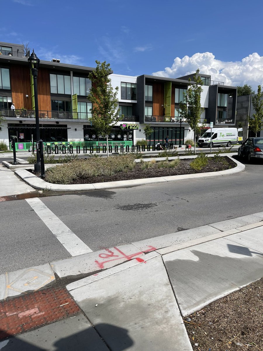 <a href="/GREENbikeUtah/">GREENbike</a> being installed at Central 9th 🚴‍♂️