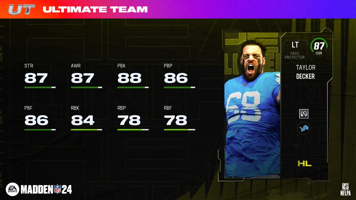 EASPORTS_MUT's tweet image. Headliners II, Live Now!

Champions:
📰 Drake London
📰 JC Jackson
📰 Taylor Decker

#Madden24