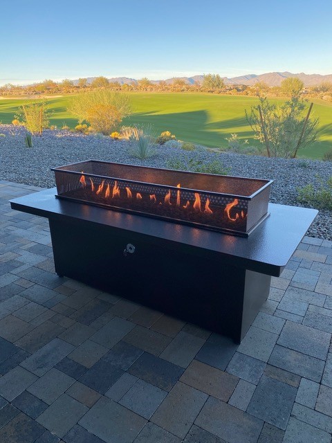 AZBackyard's tweet photo. Don't let those no-burn days stop you from enjoying the warmth of a backyard fire. AZ Backyard offers a variety of propane Fire tables, custom fire features, &amp;  tabletop heaters to stay warm all winter long! See our products now: https://t.co/5KLVZZKZRU
#firepittables #gastables https://t.co/AwcPIjDrNy