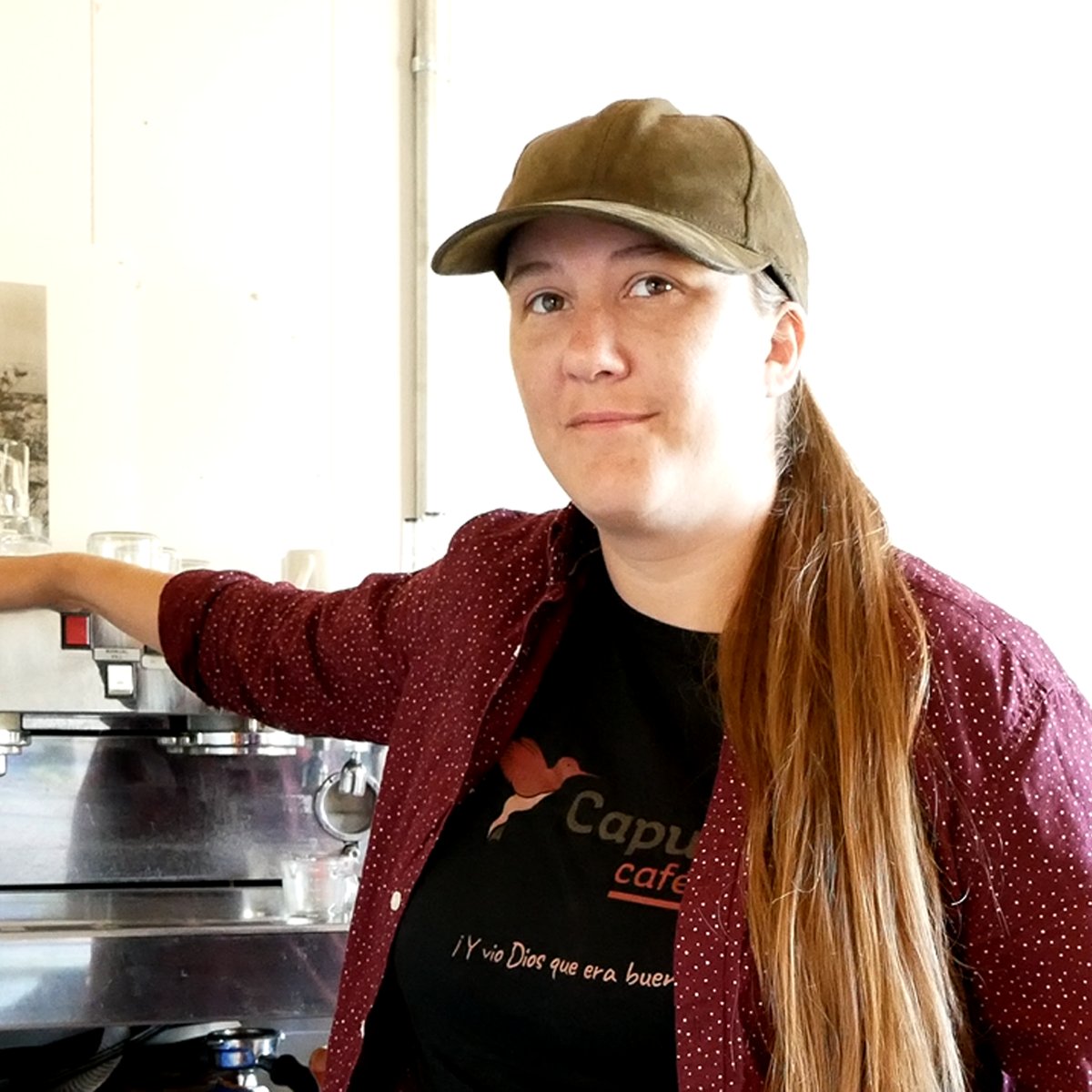 The proud face of a coffee hero... when your espresso machine leaks, your grinder whines, or when your drip coffee just doesn't taste right, Rachel is there with a wrench and a smile to save the day.
