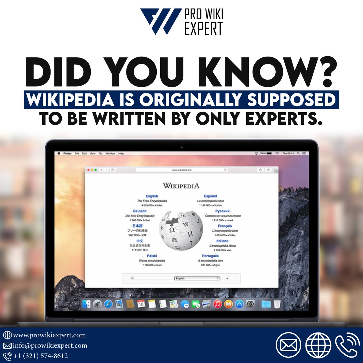 prowikiexpert's tweet image. Did you know? Wikipedia&apos;s origins are rooted in expert contributions. Pro Wiki Expert continues that tradition by providing meticulously crafted articles.

Website: prowikiexpert.com
Contact: +1(321)574-8612

#ProWikiExpert #WikipediaOrigins #KnowledgeCuration