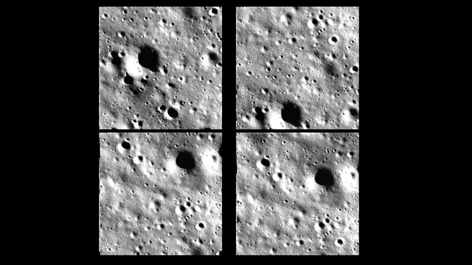 leo_and_science's tweet image. First images from the #Chandrayaan3 spacecraft.

First image is a simple post-landing shot, while the second one is a shot from high above the moon soil while the spacecraft was landing