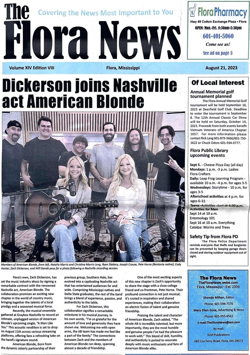 DMI alumni in the news with Nashville act American Blonde, which includes current DMI student Joseph Crouse, DSU Entertainment Industry Studies graduates Zach Dickerson &amp; Will Garrett, and DSU Art Dept graduate Pete Horne. <a href="/DeltaState/">Delta State University</a> <a href="/presidentDSU/">Delta State University President</a> <a href="/DSU_Alumni/">Delta State Alumni</a>