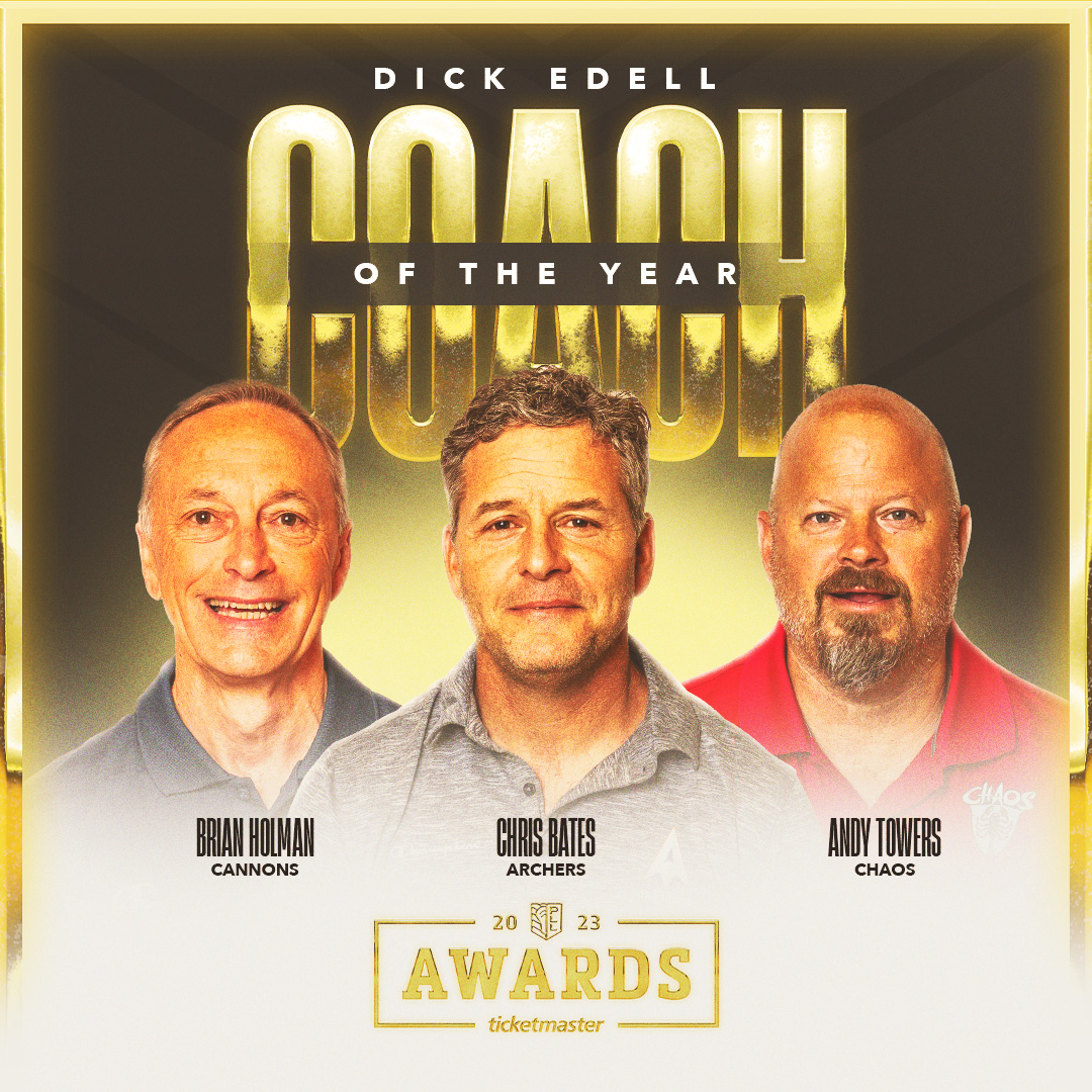 PremierLacrosse's tweet image. Your Coach Of The Year Finalists: 

💥 @PLLCannons Coach Brian Holman
🏹 @PLLArchers Coach Chris Bates
🦂 @PLLChaos Coach Andy Towers