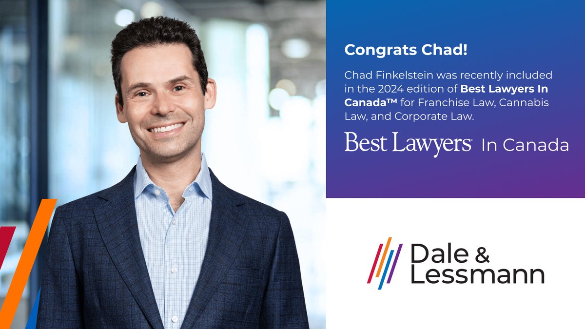 Chad Finkelstein​​ was recently included in the 2024 edition of Best Lawyers In Canada™ for Franchise Law, Cannabis Law, and Corporate Law. Congrats Chad! #franchiselaw #cannabislaw #corporatelaw #bestlawyers2024