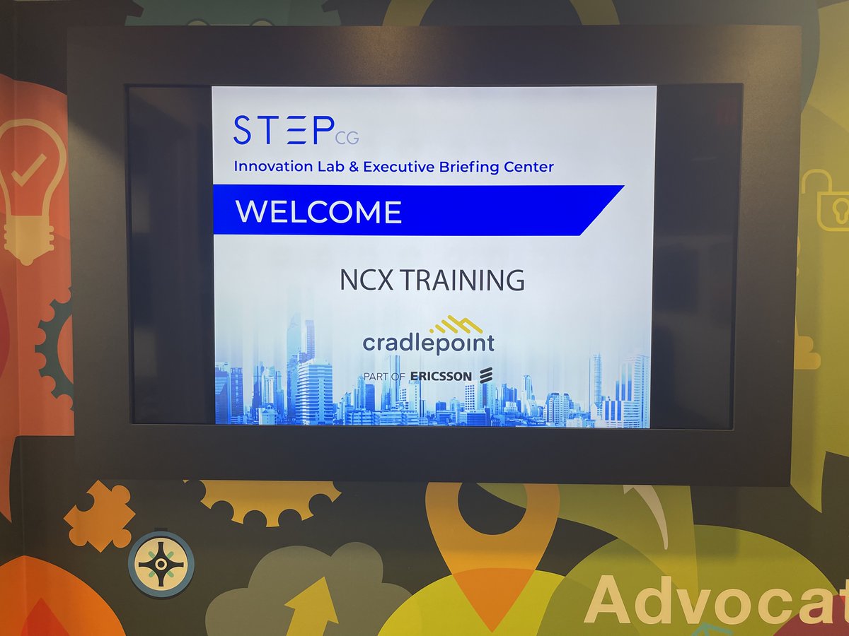 STEPcg's tweet photo. We are pushing innovation boundaries with our engineering excellence.  Thank you @cradlepoint for leading our engineers through an interactive NCX Training from our Innovation Lab &amp; Executive Briefing Center.  #stepcg #cradlepoint #dirktolight #uspartneroftheyear #partnership https://t.co/dPmUwbCtce