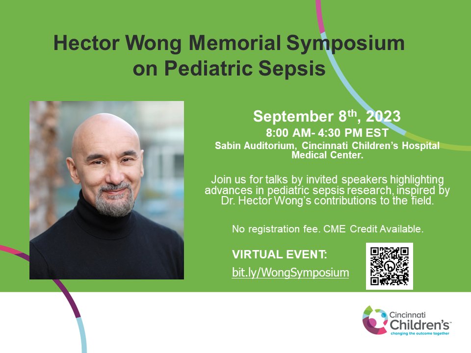 We are excited to announce the Hector Wong Memorial Symposium on Pediatric Sepsis on September 8th, 2023 *AM EST. Join us at virtually at bit.ly/WongSymposium. Please help spread the word! @SCCMPresident @pccm_doc @SapnaKmd @mommimaya @VSLanziotti @yoncabulutmd @PALISInet