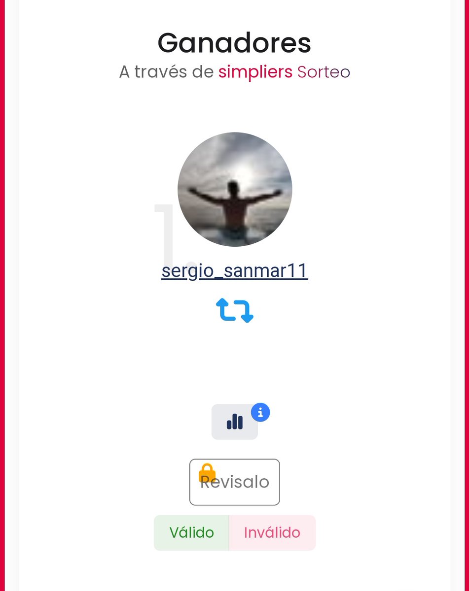 🥳 El GANADOR del sorteo es <a href="/sergio_sanmar11/">×1923×</a>. Enhorabuena!!!

🙌🏽 Ponte en contacto con nosotros por MD para facilitarte las entradas.

🤍🖤 Muchísimas gracias a todxs por participar.