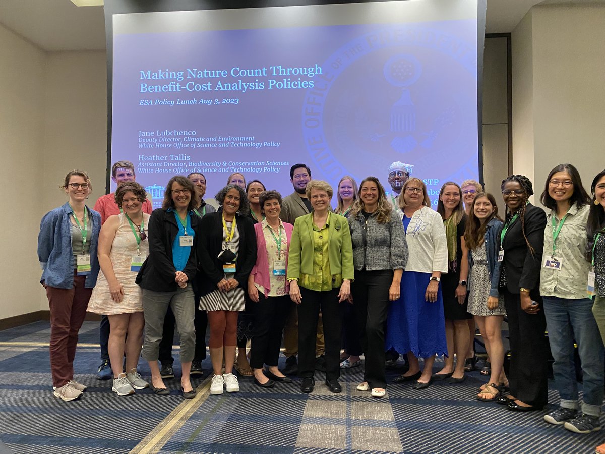 Ecological Society (@esa_org) on Twitter photo Care about #EcosystemServices valuation?
At #ESA2023 we heard from OSTP Dep Dir. for Climate & Environment <a href="/JaneLubchenco46/">Jane Lubchenco</a> & Asst Dir. for Conservation & Biodiversity <a href="/htallis46/">Heather Tallis</a> about new federal guidance...& they want 🫵YOUR feedback!
Comment by 9/18:
whitehouse.gov/omb/briefing-r… Care about #EcosystemServices valuation?
At #ESA2023 we heard from OSTP Dep Dir. for Climate & Environment <a href="/JaneLubchenco46/">Jane Lubchenco</a> & Asst Dir. for Conservation & Biodiversity <a href="/htallis46/">Heather Tallis</a> about new federal guidance...& they want 🫵YOUR feedback!
Comment by 9/18:
whitehouse.gov/omb/briefing-r…