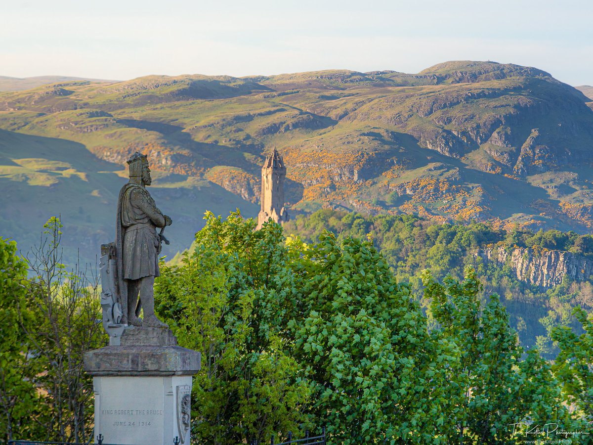 The Bruce, The Wallace & The summit (Dumyat) as seen from Stirling Castle.

#Stirling #RoberttheBruce #WilliamWallace #Scotlandiscalling #scotland #outandaboutscotland #scottishfield #scottishbanner