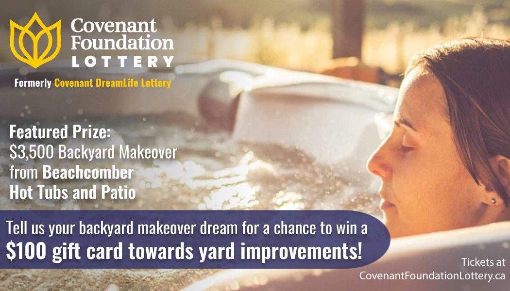 CONTEST: Our spotlight on <a href="/CovenantLottery/">Covenant Foundation Lottery</a>'s many prizes continues and today's is amazing. Tix at covenantfoundationlottery.ca

Our last bonus contest's tomorrow, but for now...

For a chance to win a $100 GC towards some home improvements, tell us your backyard makeover dream! #Yeg
