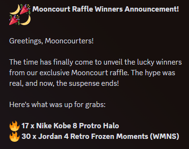 Most Web3 projects fail because they chase the hype and don't deliver. Mooncourt stands by its holders, offering exclusive access to products from sneaker culture.

Thank you to this fantastic community! 🙌 #Mooncourt #Web3 #SneakerCulture