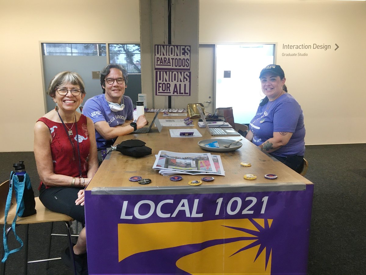 sfoakunite's tweet photo. Reminder: Union Tabling during Faculty Week!
We will be tabling from 10am to 2pm throughout faculty week in the student lounge in front of room E4 in the main building. Come drop by to sign a membership card. We can answer any questions you have about the union and our contracts. https://t.co/PIvXZqiNyA