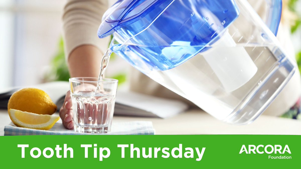 Arcorafound's tweet photo. Access to clean, reliable tap water is part of health equity. It's the best drink to support the health of our smiles and whole body—especially when fluoridated. Celebrate summer and #WorldWaterWeek with a glass of refreshing water! ➡ https://t.co/VnmTWW16Wp. #ToothTip https://t.co/ipeSbLfpyc