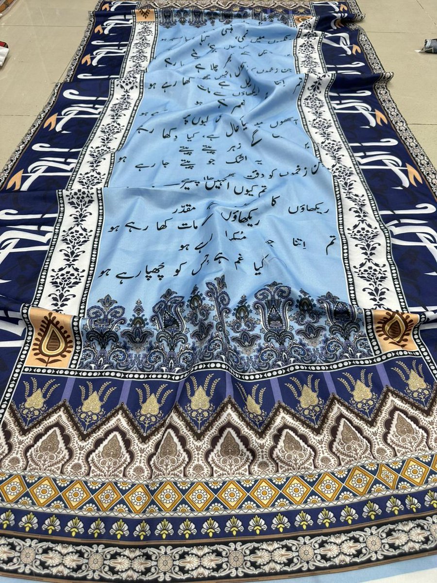 summandar01's tweet photo. #SDPK
#SD_Collection
The Wait is Over!
*Amouage Waves *
Trending Art Shawls
✨Featuring Urdu Poetry All Over The Stoles Some OF URDU Word 🖋️
UFPK02
*Available in New Vintage Colors*
Get Yours Before it Runs Out Of Stock!
*Fabric:* Silk Wool
*Size:* 2.5 meter
rate:1850* https://t.co/qBbFBQyNzB