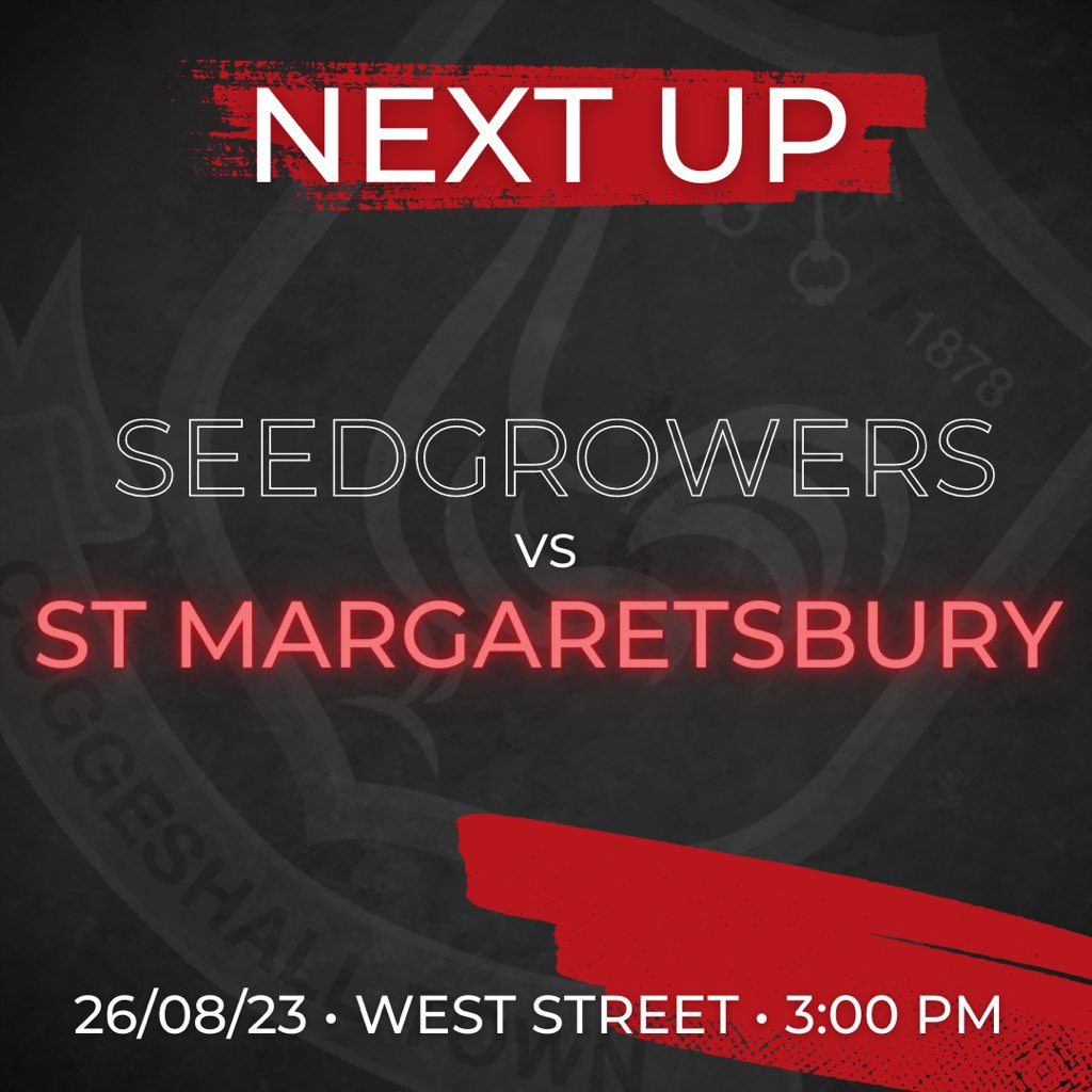 Back in action 🔜 

The #SeedGrowers welcome <a href="/StMargaretsbury/">St Margaretsbury FC</a> to West Street this Saturday⏳

#COGSTM