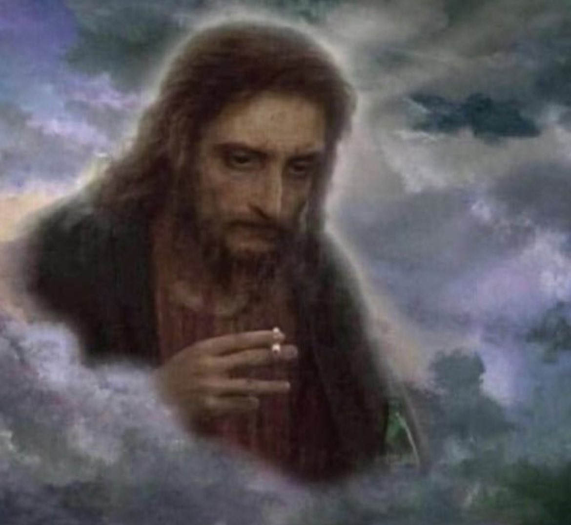 jesus smoking a cigarette $709 !!!!!