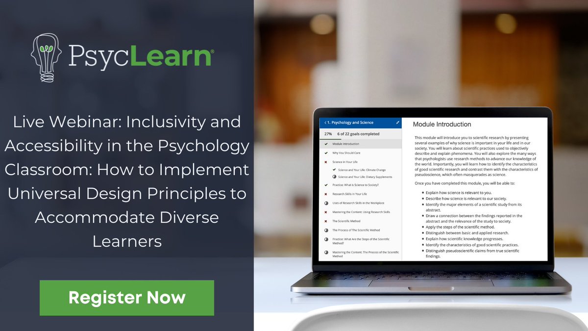 Join us for the upcoming APA webinar “Inclusivity and Accessibility in the Psychology Classroom: How to Implement Universal Design Principles to Accommodate Diverse Learners.” Hear panelists from 
<a href="/CAST_UDL/">CAST</a> and APA discuss #UniversalDesign in education: bit.ly/47phddb