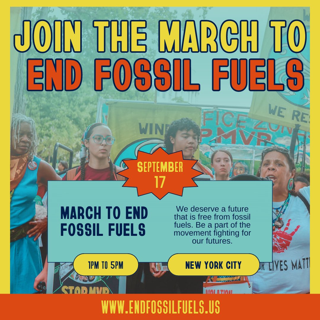 We need to end the era of fossil fuels to have a livable future. <a href="/POTUS/">President Donald J. Trump</a> has the power to be a climate leader by stopping the expansion of fossil fuels. We’re joining the March to #EndFossilFuels on September 17 in NYC. Will you join us? Sign up at endfossilfuels.us