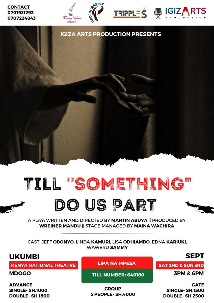 igiza_arts's tweet photo. Pay day ni kila Friday #TillSomethingDoUsPart ama?
#IgizArts https://t.co/m6eqMo0GK3